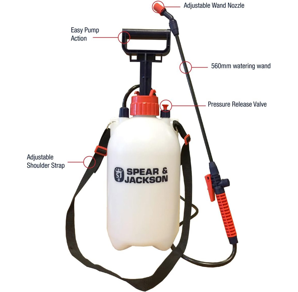 Spear & Jackson Pump Action Pressure Sprayer 5 Litre