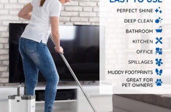 SqueezyPeasy Premium Compact & Lightweight Flat Mop and Bucket Cleaning System