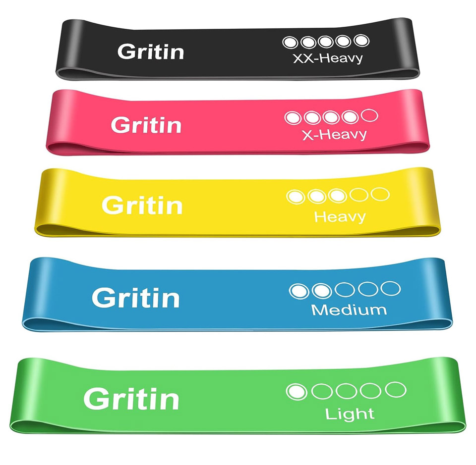  Gritin Resistance Bands, Fitness Exercise Loop Bands