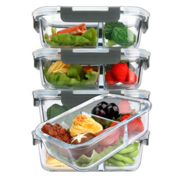 M MCIRCO Glass Meal Prep Containers 5-pack