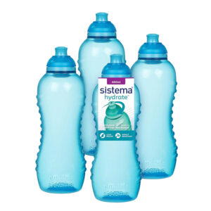 Sistema Twist 'n' Sip Squeeze Sports Water Bottles (4 pack)