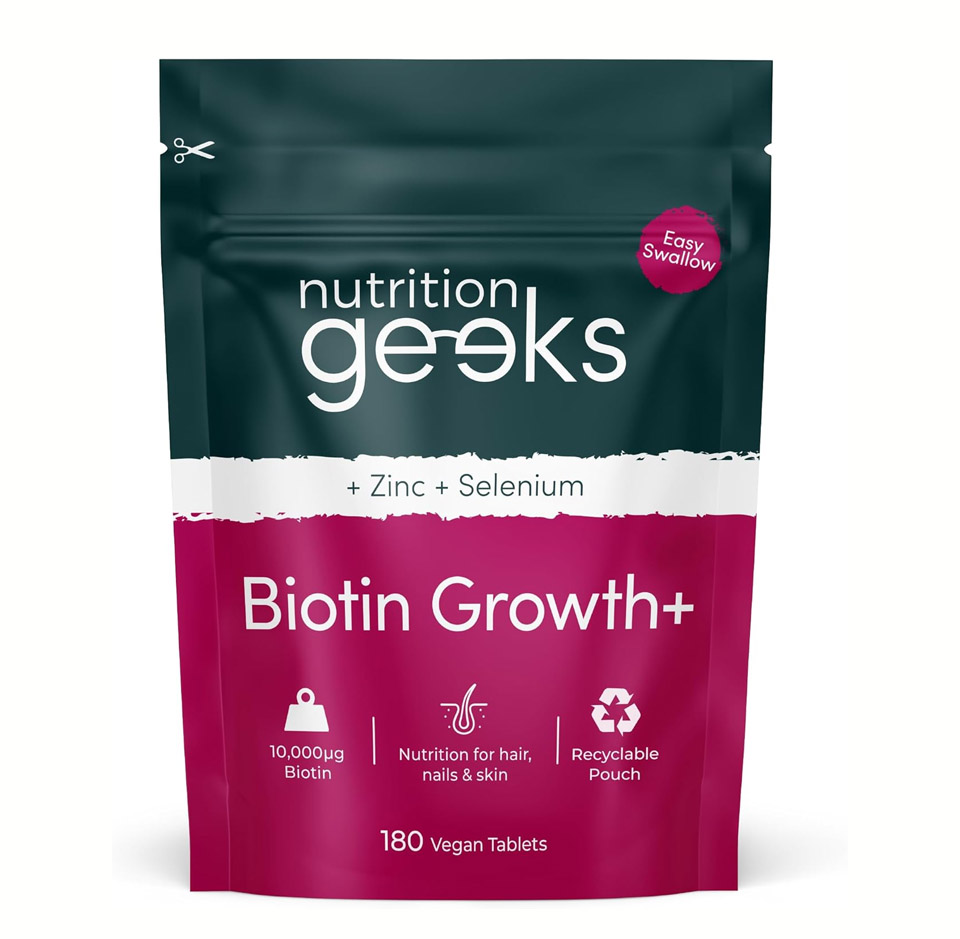 Nutrition Geeks Biotin Growth+ Hair Growth Supplement