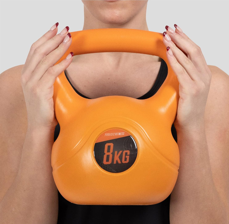 Phoenix Fitness Vinyl Kettlebell Weight - Ergonomic Handle with Durable Vinyl Coating for Full-Body Workouts