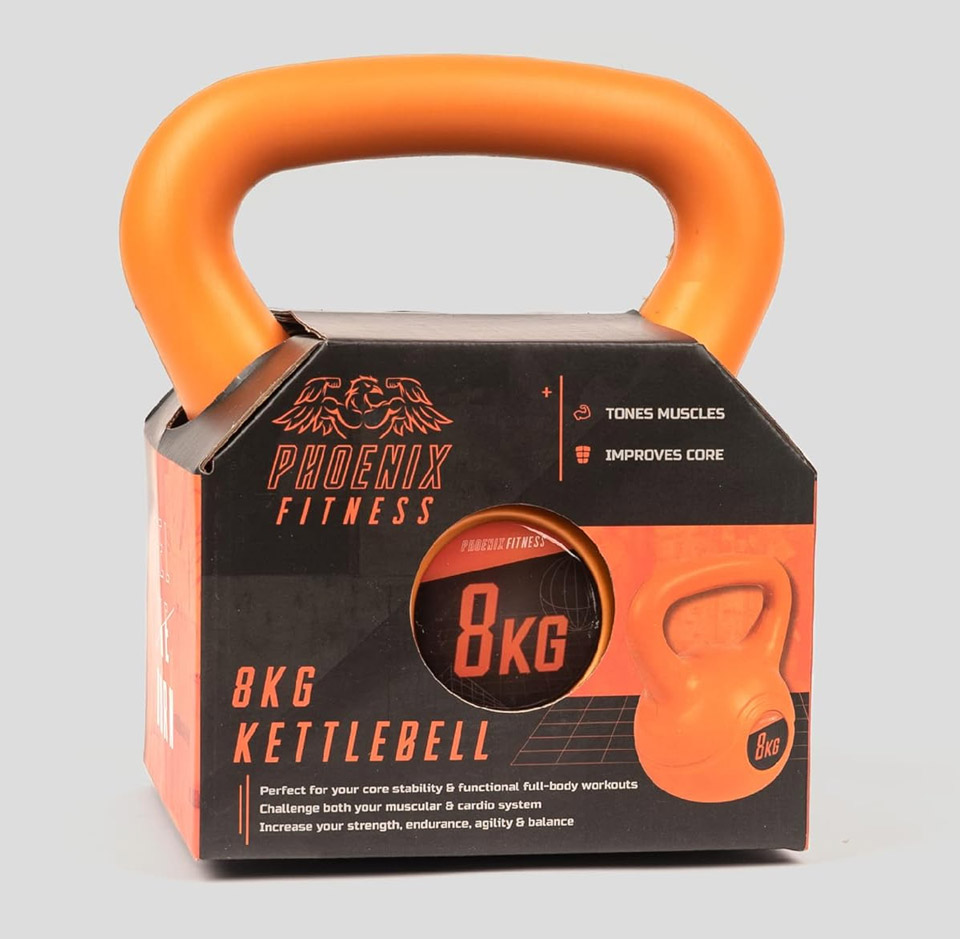 Ergonomic Handle with Durable Vinyl Coating for Full-Body Workouts - Phoenix Fitness Vinyl Kettlebell