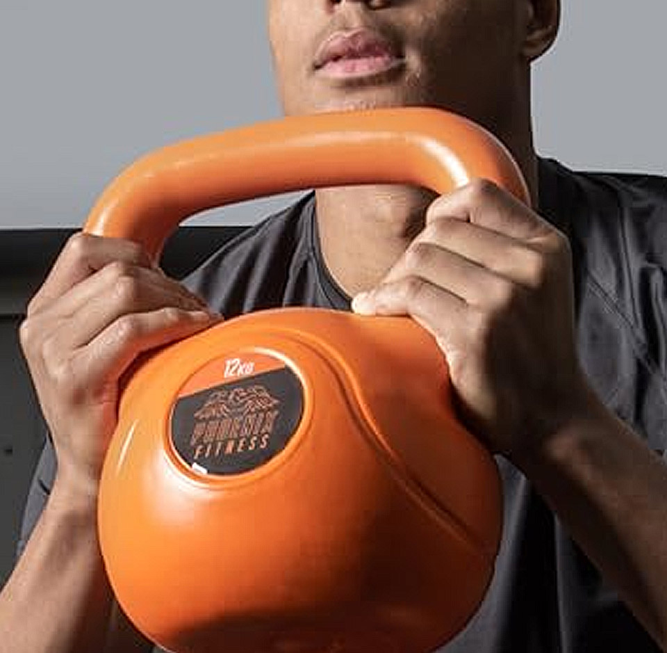 Phoenix Fitness Vinyl Kettlebell - 4kg, 6kg, 8kg, 12kg, 16kg or 20kg